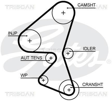 Paskirstymo diržo komplektas TRISCAN 8647 10080