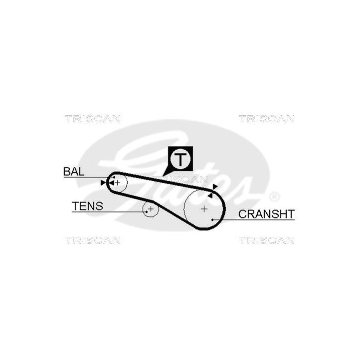 Paskirstymo diržo komplektas TRISCAN 8647 42001