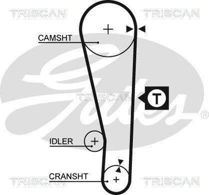 Paskirstymo diržo komplektas TRISCAN 8647 43004