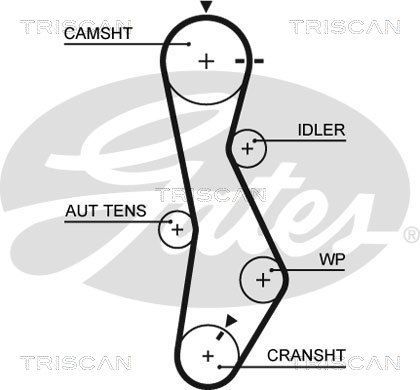 Paskirstymo diržo komplektas TRISCAN 8647 43005