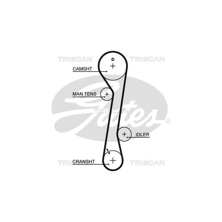 Paskirstymo diržo komplektas TRISCAN 8647 43012
