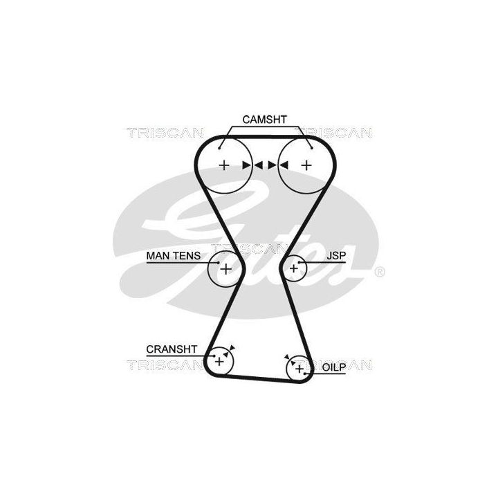 Paskirstymo diržo komplektas TRISCAN 8647 43020