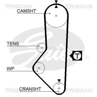 Paskirstymo diržo komplektas TRISCAN 8647 50007