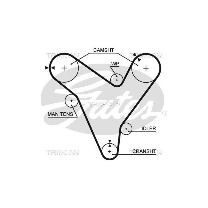 Paskirstymo diržo komplektas TRISCAN 8647 50011