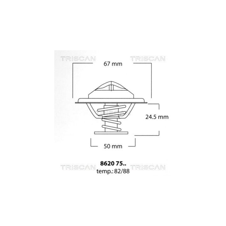 Termostatas, aušinimo skystis TRISCAN 8620 7582