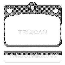 Stabdžių trinkelių rinkinys, diskinis stabdys TRISCAN 8110 10009