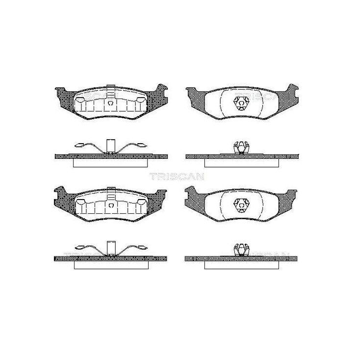 Stabdžių trinkelių rinkinys, diskinis stabdys TRISCAN 8110 10519