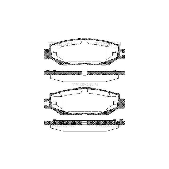 Stabdžių trinkelių rinkinys, diskinis stabdys TRISCAN 8110 13037