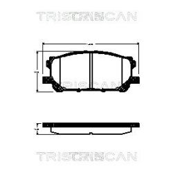 Stabdžių trinkelių rinkinys, diskinis stabdys TRISCAN 8110 13074