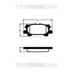 Stabdžių trinkelių rinkinys, diskinis stabdys TRISCAN 8110 13075