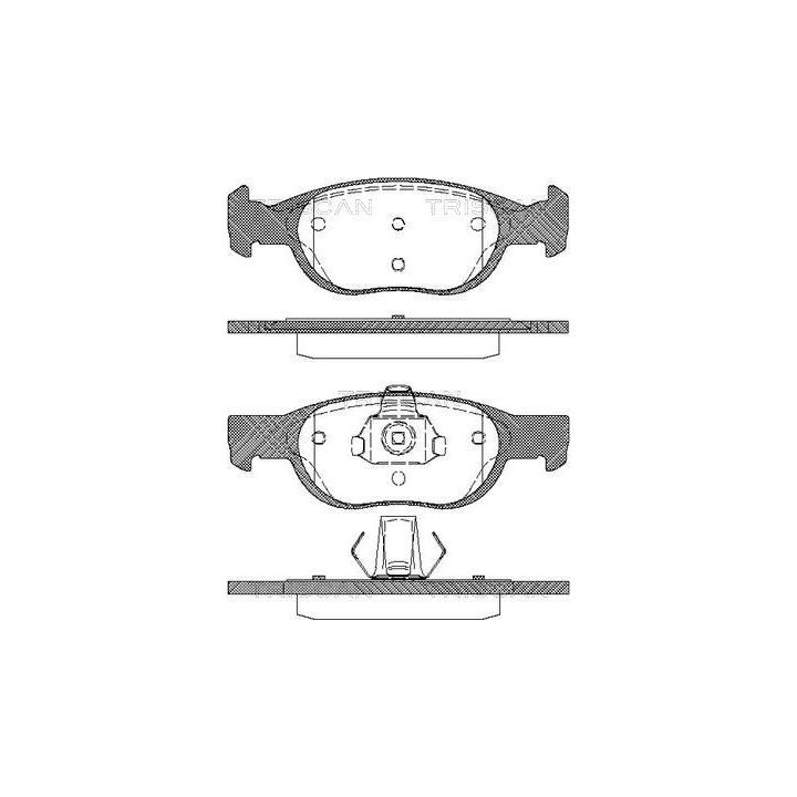 Stabdžių trinkelių rinkinys, diskinis stabdys TRISCAN 8110 15010