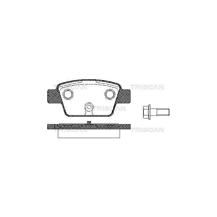 Stabdžių trinkelių rinkinys, diskinis stabdys TRISCAN 8110 15018