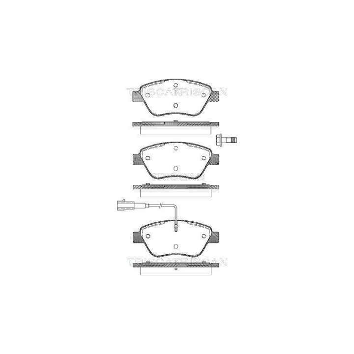 Stabdžių trinkelių rinkinys, diskinis stabdys TRISCAN 8110 15019