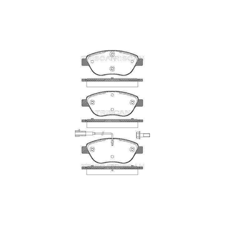 Stabdžių trinkelių rinkinys, diskinis stabdys TRISCAN 8110 15020