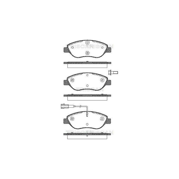 Stabdžių trinkelių rinkinys, diskinis stabdys TRISCAN 8110 15022