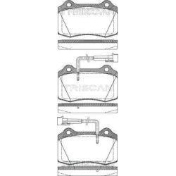 Stabdžių trinkelių rinkinys, diskinis stabdys TRISCAN 8110 15023