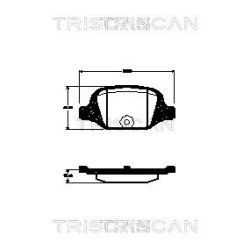 Stabdžių trinkelių rinkinys, diskinis stabdys TRISCAN 8110 15038