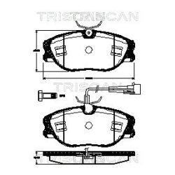 Stabdžių trinkelių rinkinys, diskinis stabdys TRISCAN 8110 15042
