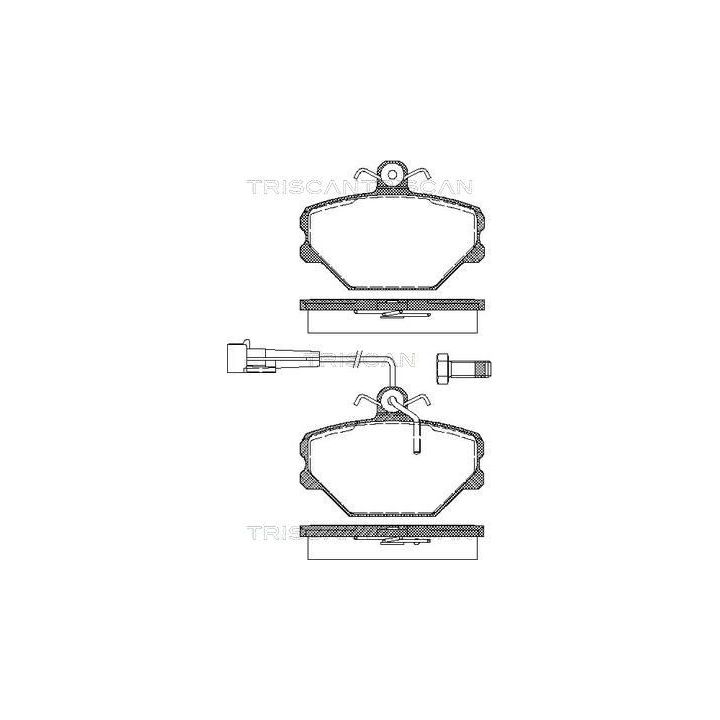 Stabdžių trinkelių rinkinys, diskinis stabdys TRISCAN 8110 15900