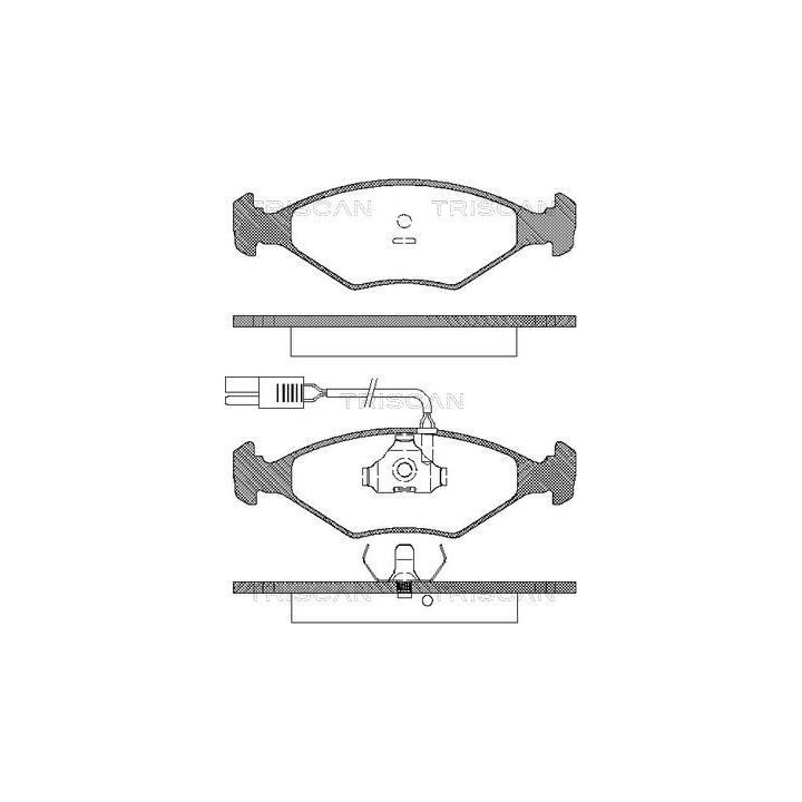 Stabdžių trinkelių rinkinys, diskinis stabdys TRISCAN 8110 15902