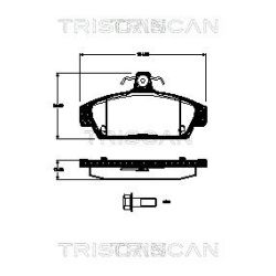 Stabdžių trinkelių rinkinys, diskinis stabdys TRISCAN 8110 17023