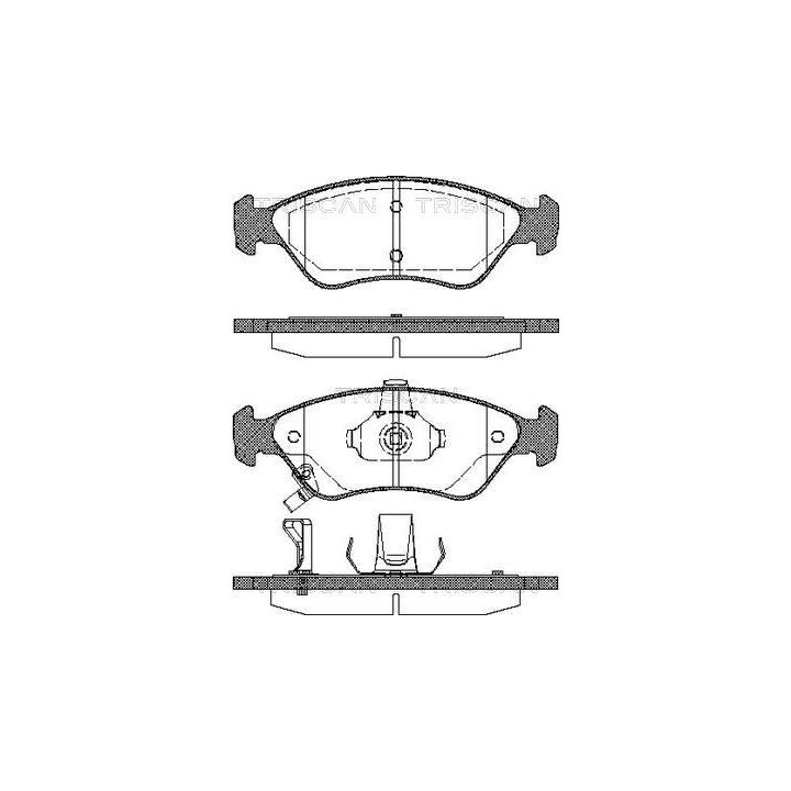 Stabdžių trinkelių rinkinys, diskinis stabdys TRISCAN 8110 18002