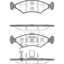 Stabdžių trinkelių rinkinys, diskinis stabdys TRISCAN 8110 18007