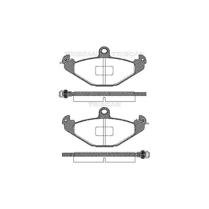 Stabdžių trinkelių rinkinys, diskinis stabdys TRISCAN 8110 25004