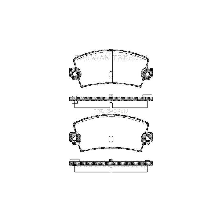 Stabdžių trinkelių rinkinys, diskinis stabdys TRISCAN 8110 25016