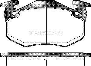Stabdžių trinkelių rinkinys, diskinis stabdys TRISCAN 8110 25177