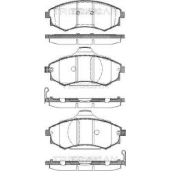 Stabdžių trinkelių rinkinys, diskinis stabdys TRISCAN 8110 43012