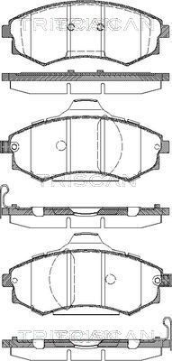 Stabdžių trinkelių rinkinys, diskinis stabdys TRISCAN 8110 43012