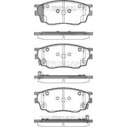 Stabdžių trinkelių rinkinys, diskinis stabdys TRISCAN 8110 50012
