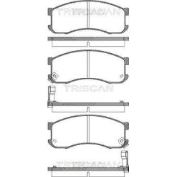 Stabdžių trinkelių rinkinys, diskinis stabdys TRISCAN 8110 50165