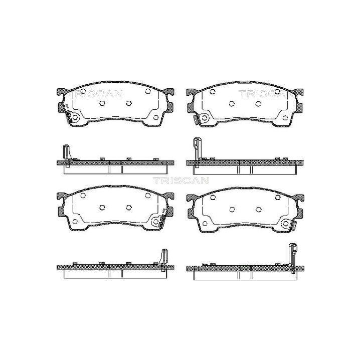 Stabdžių trinkelių rinkinys, diskinis stabdys TRISCAN 8110 50183