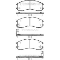 Stabdžių trinkelių rinkinys, diskinis stabdys TRISCAN 8110 50881