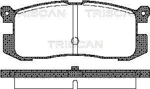 Stabdžių trinkelių rinkinys, diskinis stabdys TRISCAN 8110 50926