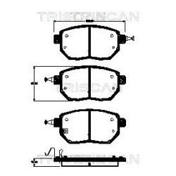 Stabdžių trinkelių rinkinys, diskinis stabdys TRISCAN 8110 68178