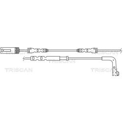 įspėjimo kontaktas, stabdžių trinkelių susidėvėjimas TRISCAN 8115 11035