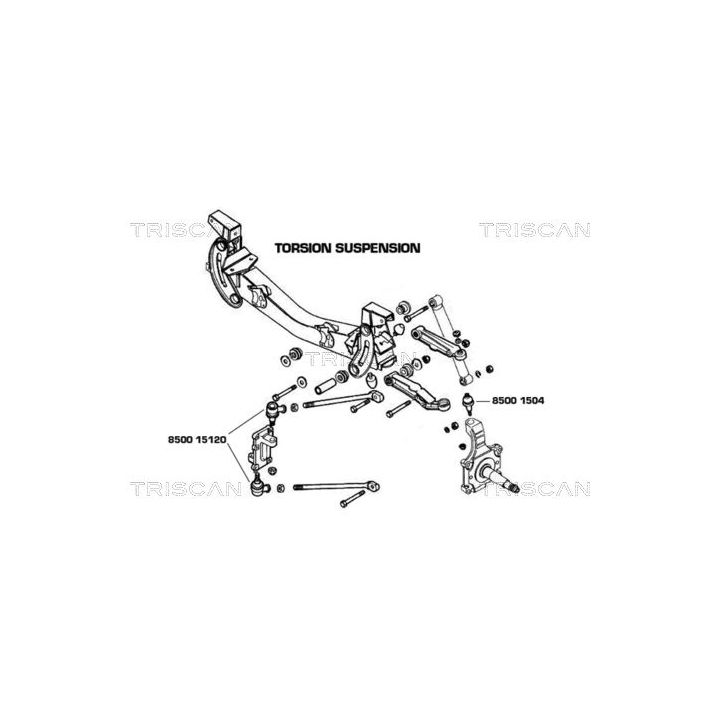 Skersinės vairo trauklės galas TRISCAN 8500 15120