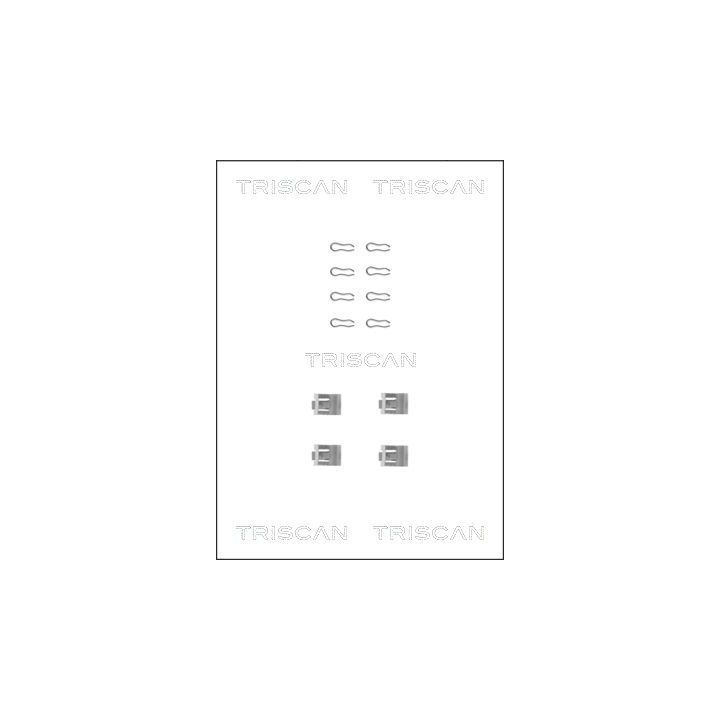 Priedų komplektas, diskinių stabdžių trinkelės TRISCAN 8105 101507