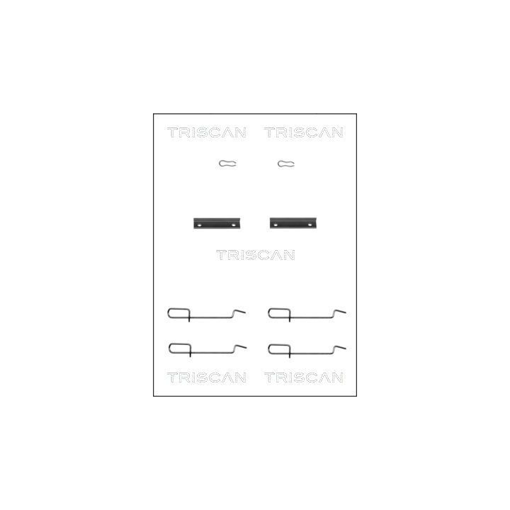 Priedų komplektas, diskinių stabdžių trinkelės TRISCAN 8105 101592
