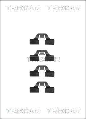 Priedų komplektas, diskinių stabdžių trinkelės TRISCAN 8105 101605