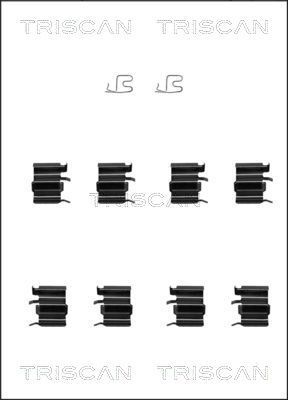 Priedų komplektas, diskinių stabdžių trinkelės TRISCAN 8105 101618