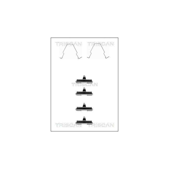 Priedų komplektas, diskinių stabdžių trinkelės TRISCAN 8105 101622