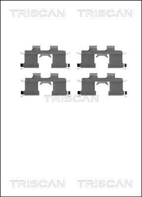 Priedų komplektas, diskinių stabdžių trinkelės TRISCAN 8105 101639