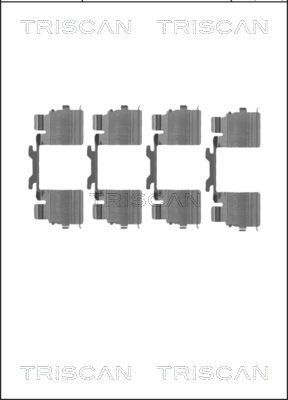 Priedų komplektas, diskinių stabdžių trinkelės TRISCAN 8105 101648