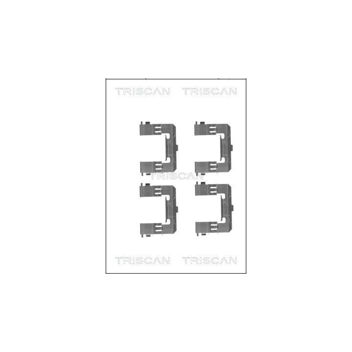 Priedų komplektas, diskinių stabdžių trinkelės TRISCAN 8105 101655