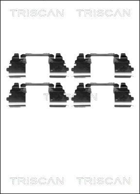 Priedų komplektas, diskinių stabdžių trinkelės TRISCAN 8105 101656