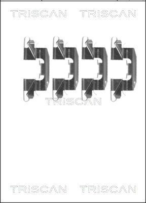 Priedų komplektas, diskinių stabdžių trinkelės TRISCAN 8105 141598